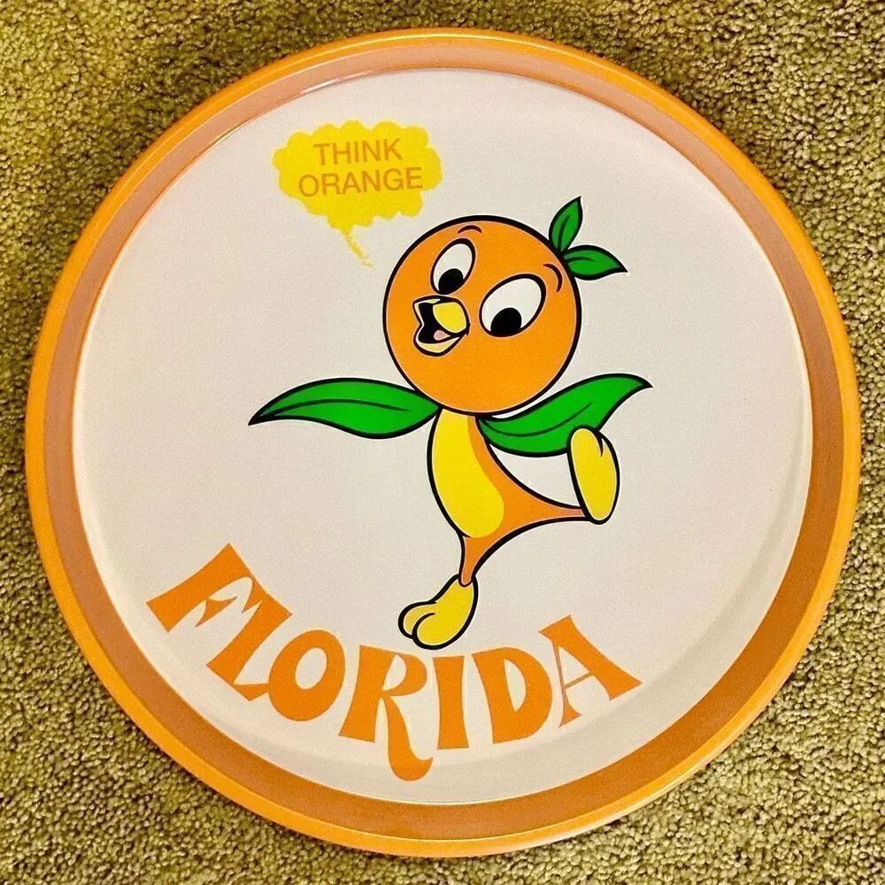 ORANGE BIRD Walt Disney World 50th Anniversary EPCOT Serving Tray NWT
